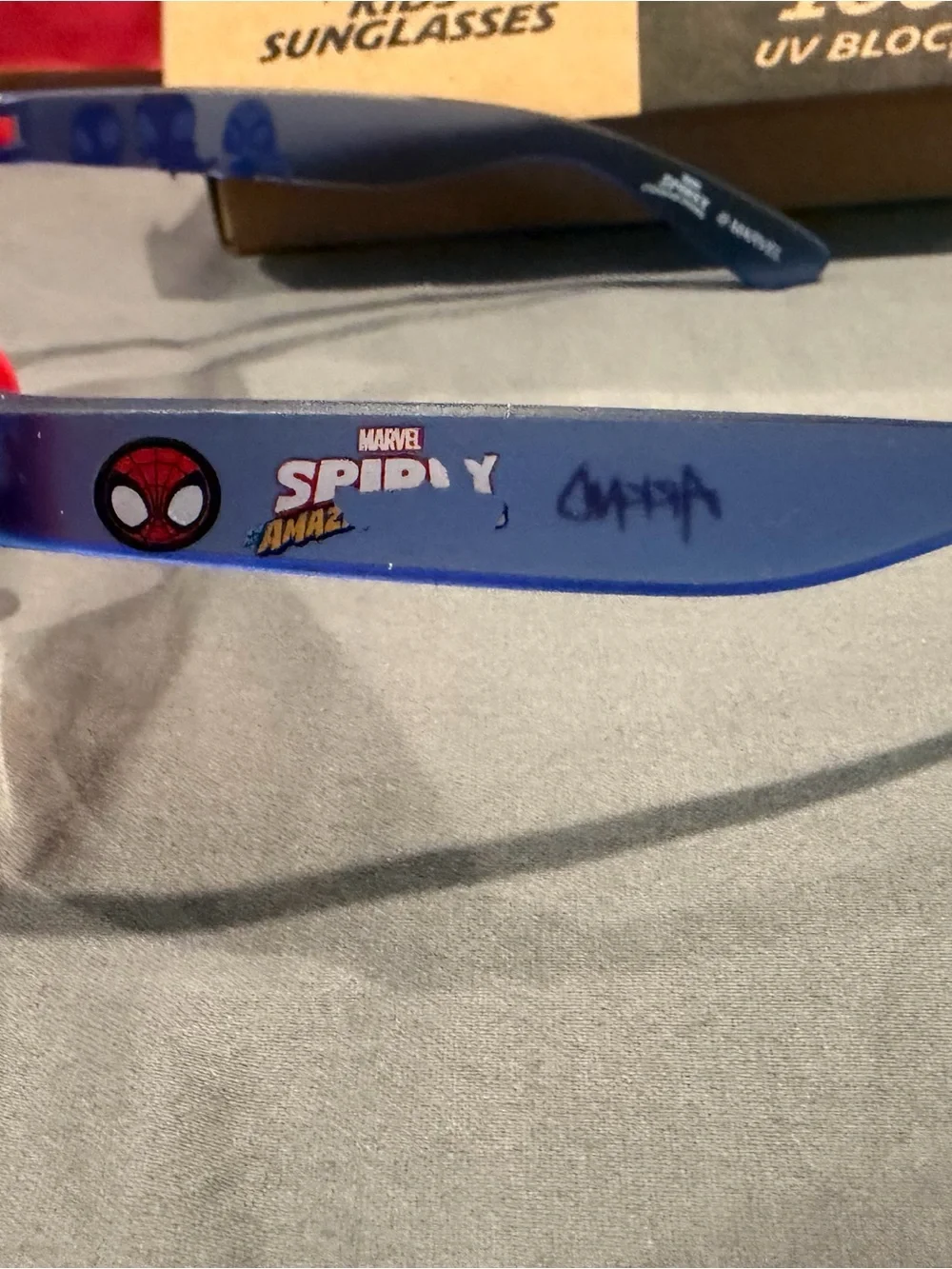 Marvel Red and Black Spiderweb Kids Sunglasses - Picture 2 of 5